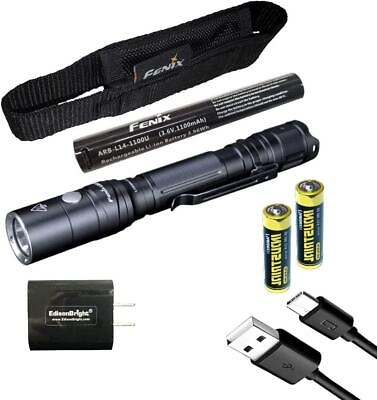 #ad Fenix LD22 V2 800 Lumen slim LED tactical flashlight rechargeable battery 2 AA $66.45
