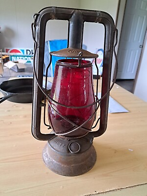 #ad Vintage Dietz Monarch Red Globe Lantern. $55.00