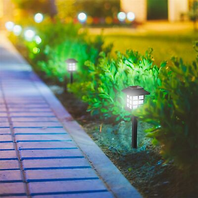 #ad Set of 6 Solar LED Lantern Shaped Pathway Lights Garden Patio Outdoor Lamps $19.99