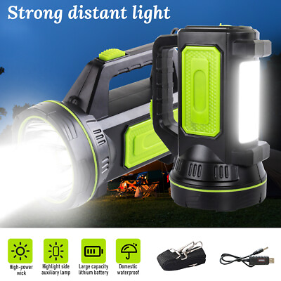 #ad 990000LM Super Bright Rechargeable LED Spotlight Flashlight Handheld Searchlight $7.99