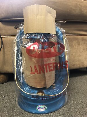#ad Dietz #8 Air Pilot Oil Burning Lantern Blue with Gold Blue with Gold Trim New $52.99