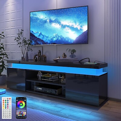 #ad 66quot; 75quot; Modern High Gloss LED TV Stand Entertainment Center for 75quot; 85quot; TV $189.99