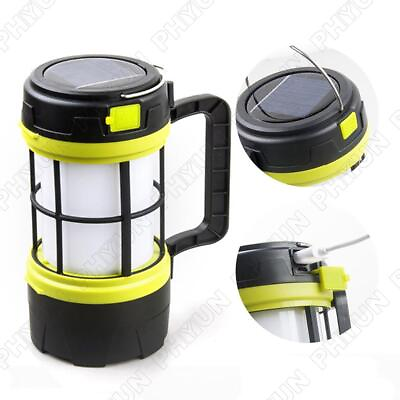 #ad 1x LED Lantern Rechargeable Light Outdoor Camping Hiking Lamp Solar Camping Lamp $15.91