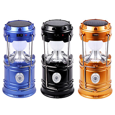 #ad outdoor solar led portable lantern rechargeable camp light for emergency $21.25