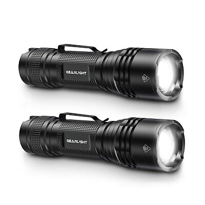 #ad GearLight TAC LED Flashlight Pack 2 Super Bright Compact Tactical Flashlig... $32.39