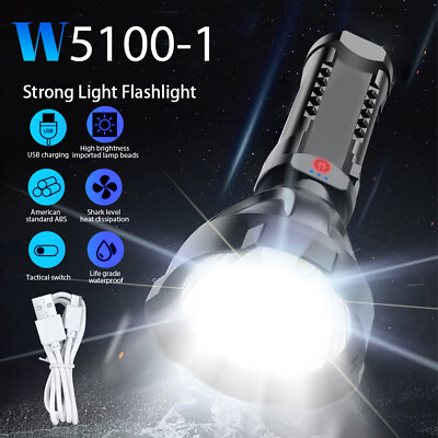 #ad 990000LM Rechargeable LED Flashlight Tactical Police Super Bright Torch Zoomable $12.99