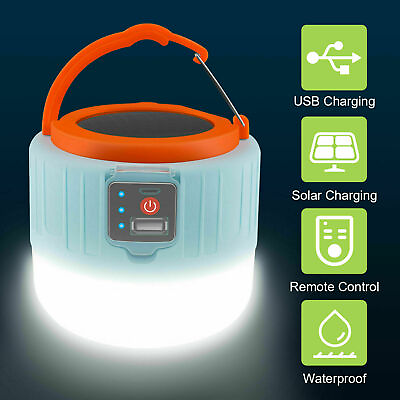 #ad Rechargeable Solar LED Camping Light Lantern Hiking Tent Lamp Outdoor w Remote $10.83