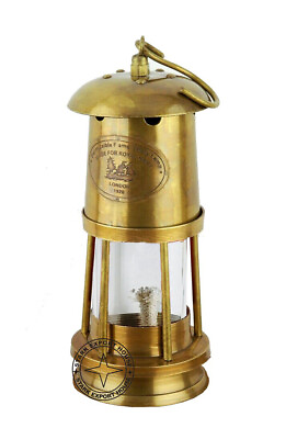 #ad Antique Brass Table amp; Hanging Lantern Glass Oil Lamp Home Decoration 7 Inch SR $32.00