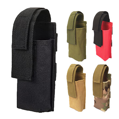 #ad Tactical LED Flashlight Pouch Nylon Holster Case Belt Molle Mini Scissor Pouch $7.89