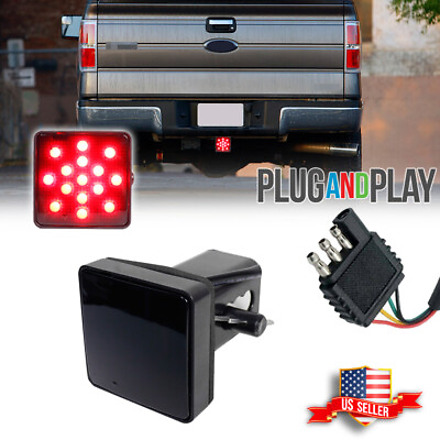 #ad Smoked Lens 15 LED Brake Light Trailer Hitch Cover Fit Towing amp; Hauling 2quot; Size $14.99