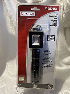 #ad Utilitech Led Trouble SPOT Light Lamp 6 ft cord 150 lumens carabiner clip NEW $18.50