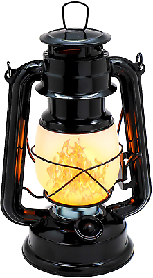 #ad Vintage Lantern LED Lights Flickering Flame Battery Operated Rustic Decor $36.27