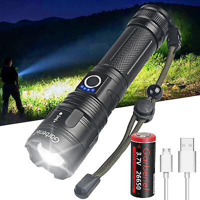 #ad Super Bright 900000LM XHP50 LED Torch Tactical Flashlight Rechargeable Battery $18.95