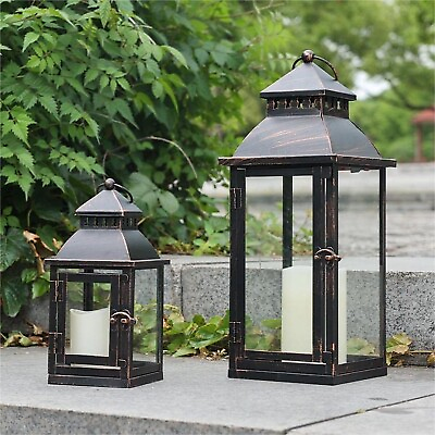 #ad #ad 2Pack Lanterns Outdoor Decorative for Porch 17quot; Candle Lantern Decor Indoor... $64.62