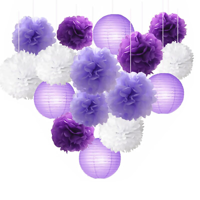 #ad Paper Flower Ball Lantern Set Honeycomb Wedding Party Supplies Ceiling Decor $17.27