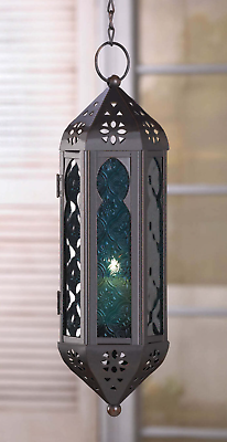 #ad Serenity Candle Holder Night Light Hanging Lantern Sconce Candlestick Lamp 11in $35.90