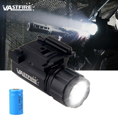 #ad 5000Lm LED Pistol GunRifle Shotgun Flashlight Rail Mount Hunting Light 20mm Rail $15.99