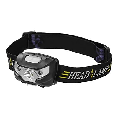 #ad Headlamp Flashlight Hands Free Head Band Outdoor Lamp LED Light USB Rechargeable $12.49