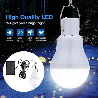 #ad Solar Powered Rechargeable LED Bulb Camping Tent Light Lantern Lamp In Outdoor $11.99