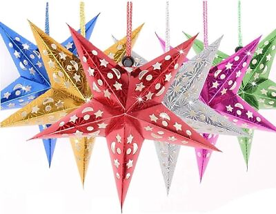 #ad #ad Set of 10 Handmade Paper Star Lantern Lampshade Pentagram for Christmas Wedding $34.99