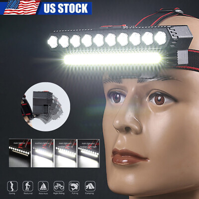 #ad Super Bright LED Headlamp Flashlight USB Rechargeable Headlight Waterproof Lamp $11.59