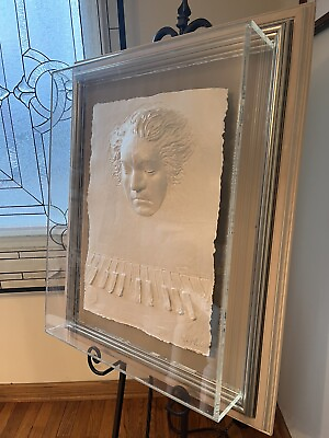 #ad Amazing Large Frank Gallo Beethoven Cast Floating Paper Sculpture 21 200 Framed $1900.00