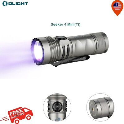 #ad Olight Seeker 4 Mini Ti Limited EDC Flashlight with Cool Whiteamp;UV Light 1200LM $109.99