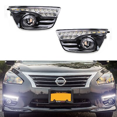 #ad Switchback LED Daytime Running Lights w Clear Fog Lamps Kit For Nissan Altima $161.99