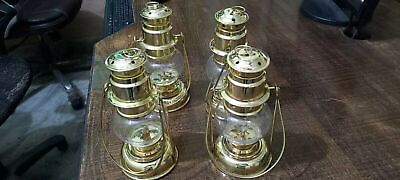 #ad Lot Of 4Lamp Oil Brass Lantern Maritime Nautical Boat Ship Polished Brass Lamp.. $302.75