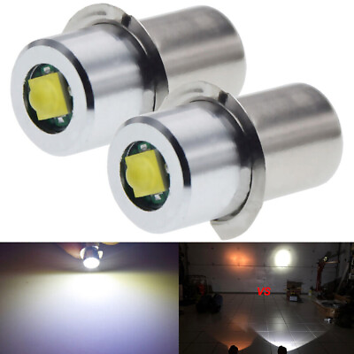 #ad 2pcs P13.5S LED Flashlight Lights Torch Lamp Bulbs 3V White Upgrade Replacement $11.88