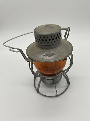 #ad #ad Vintage MCRR Dressel lantern Orange globe $250.99