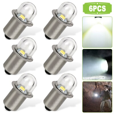 #ad 6Pcs P13.5S LED Flashlight Torch Lamp Upgrade Light Bulbs 3V White Super Bright $13.75