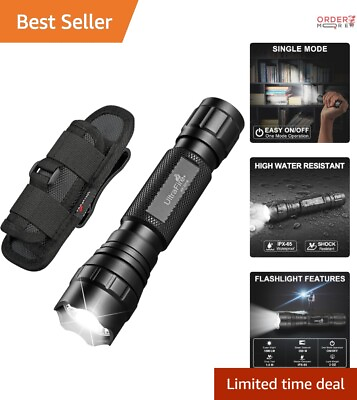 #ad Single Mode LED Flashlight 1000 High Lumen Duty Flashlight with Belt Holster $41.97