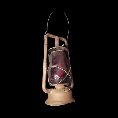 #ad Dietz Monarch Lantern Fitzall NY USA Red Globe Tubular Barn Lantern Lamp... $41.00