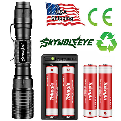 #ad Super Bright Rechargeable LED Flashlight Rechargeable Tactical Police Charger $10.79