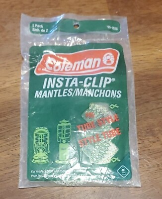 #ad Coleman Insta Clip Tube Style Mantles 2 PK 95 102C Models 2000 amp; 2500 Series New $7.99