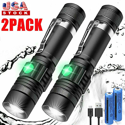 #ad Super Bright LED Tactical Flashlight Zoomable Rechargeable $7.95