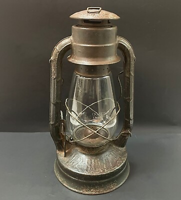 #ad Old Vintage Dietz Blizzard No.2 Iron Kerosene Oil Lamp Lantern With Globe Usa $465.45