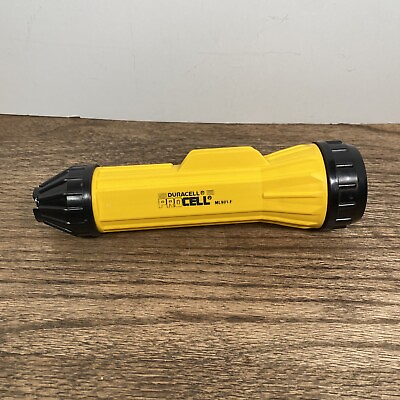 #ad Duracell ProCell Plastic Outdoor Indoor Safety Flashlight Yellow $18.00