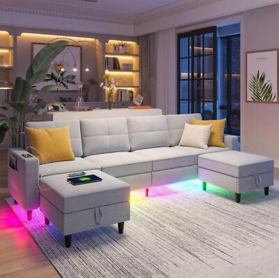 #ad Sofa With LED And Wireless Charging System $900.00