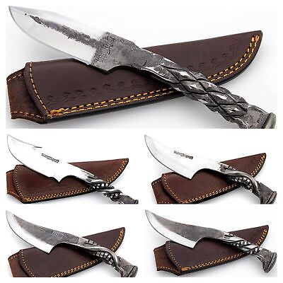 #ad #ad Shift Gear Railroad Spike Knife Forged Carbon Steel Blade Premium Leather Sheath $32.89