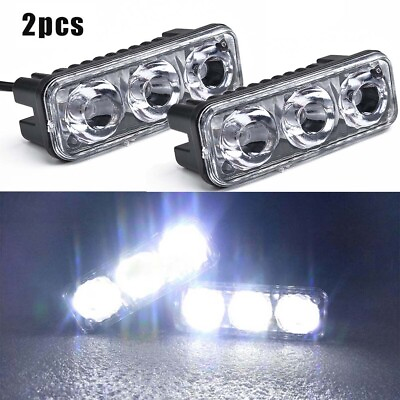 #ad High Power Car DRL Daytime Running Light with Super White LED and Universal Fit $15.29