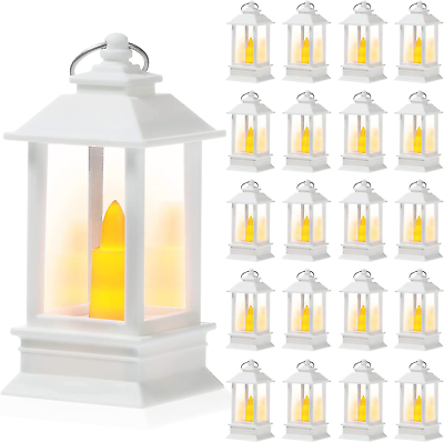 #ad 24 Pack Mini Lanterns Bulk Small Decorative with LED White $49.80