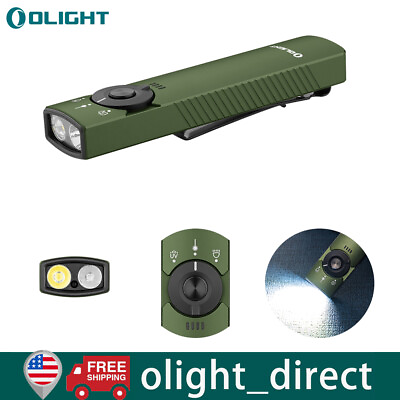 #ad OLIGHT Arkfeld Pro 1300 Lumen Flat EDC Pocket Flashlight LED Light UV and Laser $99.99