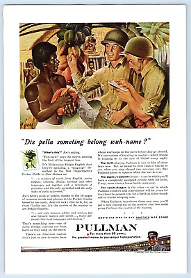 #ad #ad WWII Pullman Railroad Train RR Troops Travel in Comfort 1944 Print Ad 6.75x10quot; $10.99