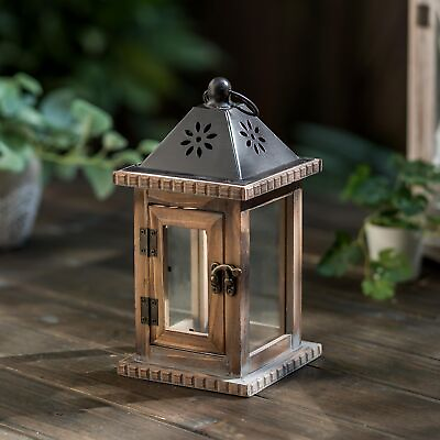 #ad Farmhouse Decorative Candle Lanterns Indoor Wooden Rustic Candle Holder for... $34.28