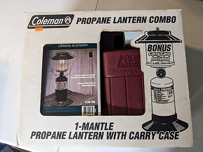 #ad Vintage Coleman One Mantle Propane Lantern With Carry Case 5150 792 $44.99