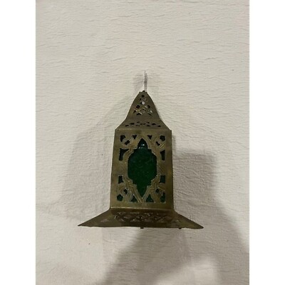 #ad Brass Glass Turkish Hanging Lantern $32.00