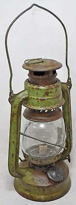 #ad Antique Iron Oil Lamp Lantern Original Old Hand Crafted $69.00