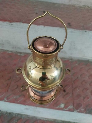 #ad Beautiful Nautical Polished Brass Ship Lantern Anchor Lamp Handmade $85.49